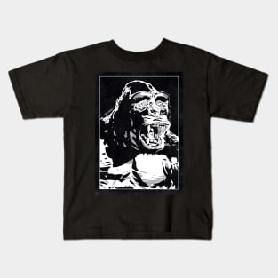 KING KONG (Black and White) Kids T-Shirt